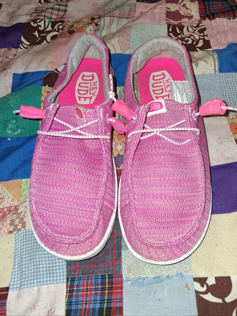 Hey Dudes Bright Pink Womans Sz. 7